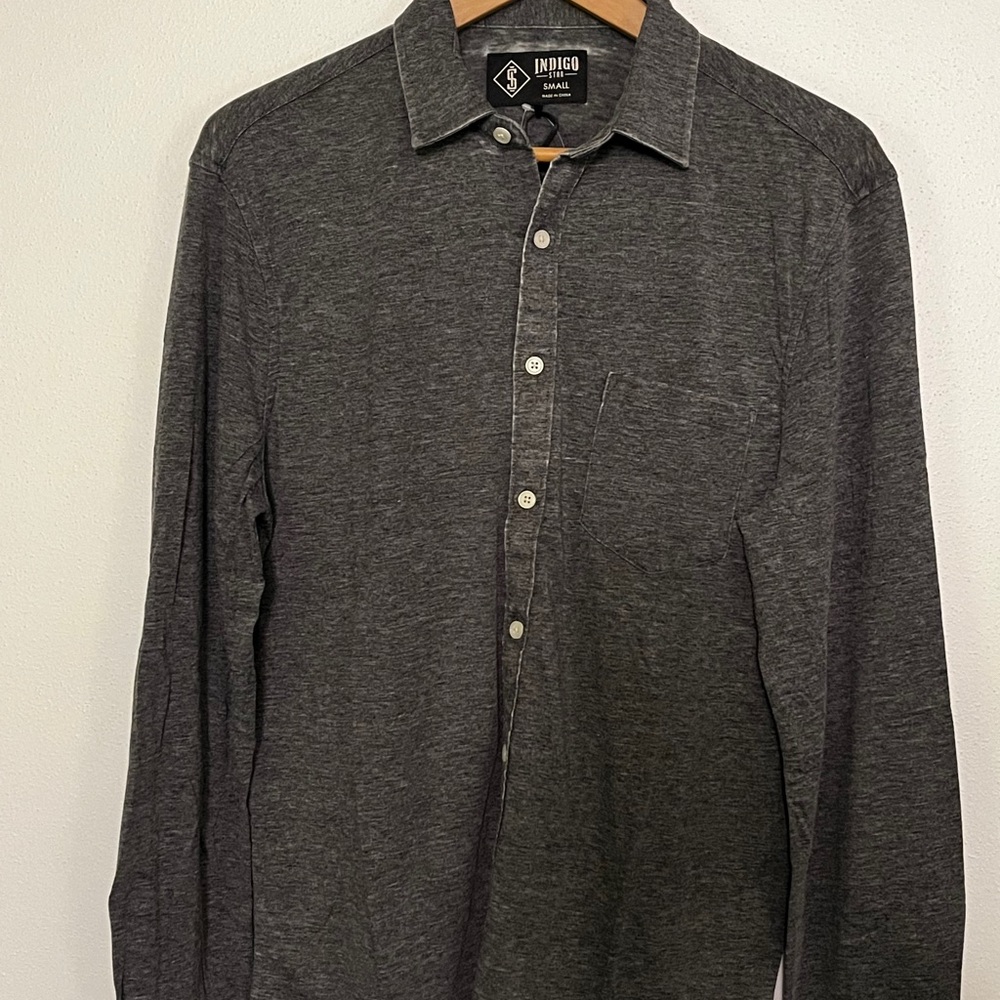 Indigo casual button down shirt Men’s Small